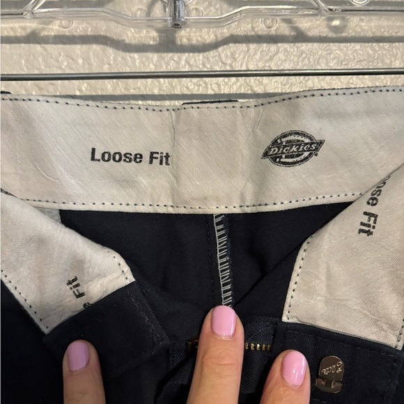 Dickies Men’s Loose Fit Blue Pants, Undone Hems Size 38x32 - Picture 5 of 7